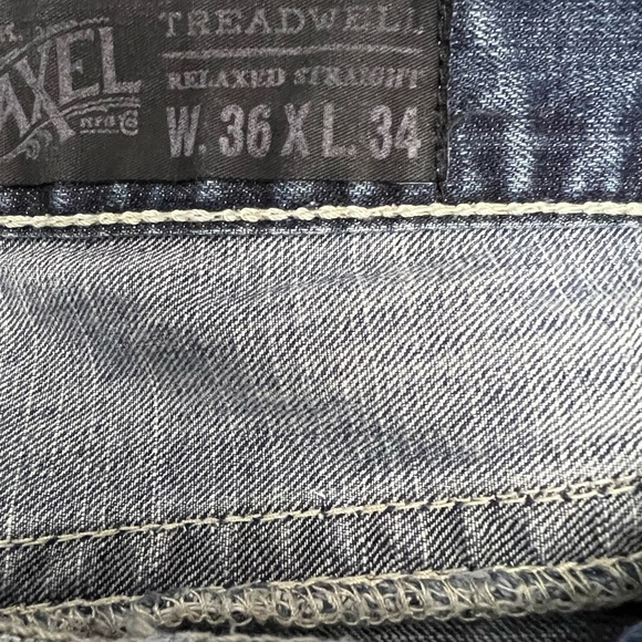 TK Axel Treadwell Relaxed Straight Leg Jeans 36x34 - Picture 9 of 11